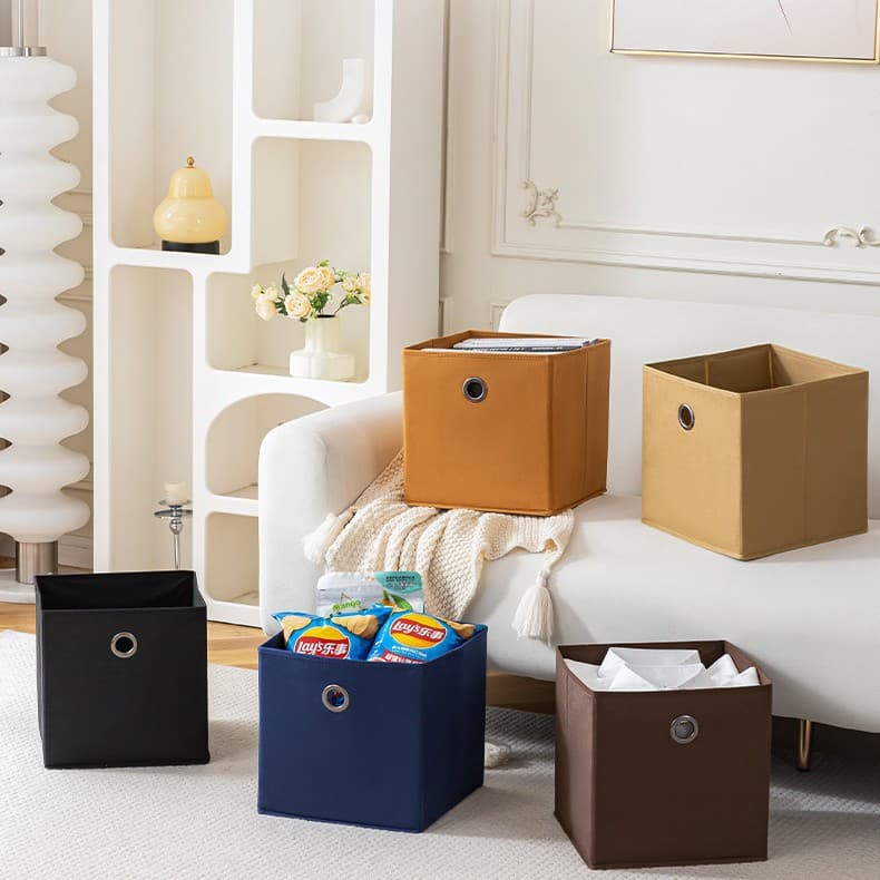 Fabric coverless storage box household new material non-woven clothing storage box finishing box wardrobe miscellaneous storage box 2