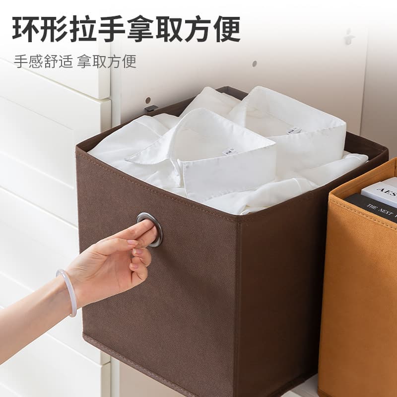 Fabric coverless storage box household new material non-woven clothing storage box finishing box wardrobe miscellaneous storage box 3