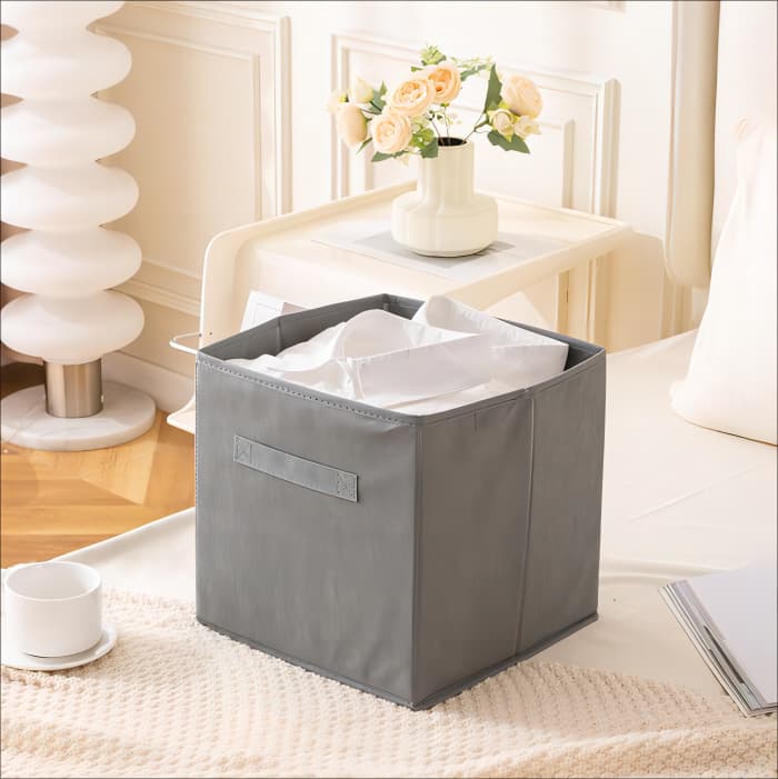 Fabric coverless storage box household new material non-woven clothing storage box finishing box wardrobe miscellaneous storage box 9