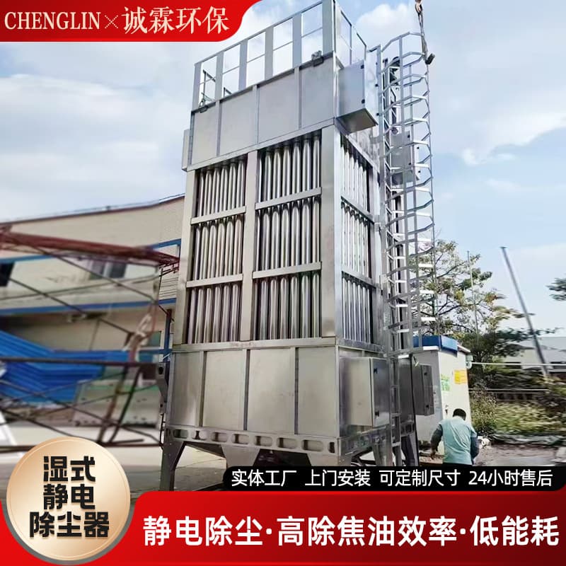 Electric tar trap desulfurization and denitrification industrial boiler black and white oil flue gas dust removal equipment wet electrostatic precipitator 3