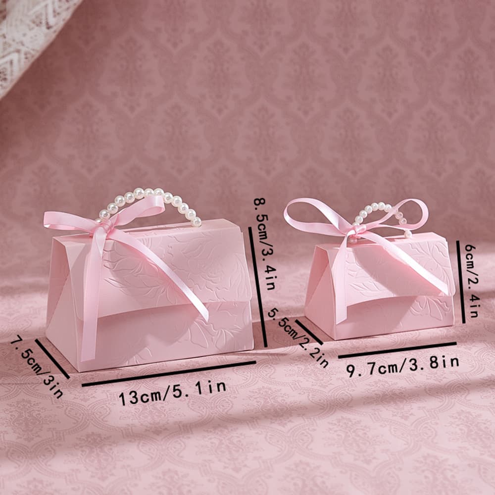 Spot wedding pearl bracelet portable candy box personalized creative party small gift packaging bag portable wedding candy box 3