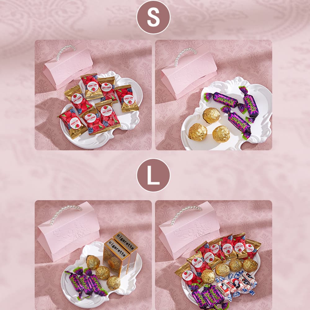 Spot wedding pearl bracelet portable candy box personalized creative party small gift packaging bag portable wedding candy box 4