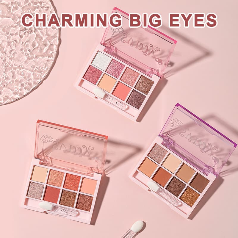 Export only - cross-border] New eight-color eyeshadow palette, micro-glitter makeup, matte earth-color multi-purpose eyeshadow palette 2