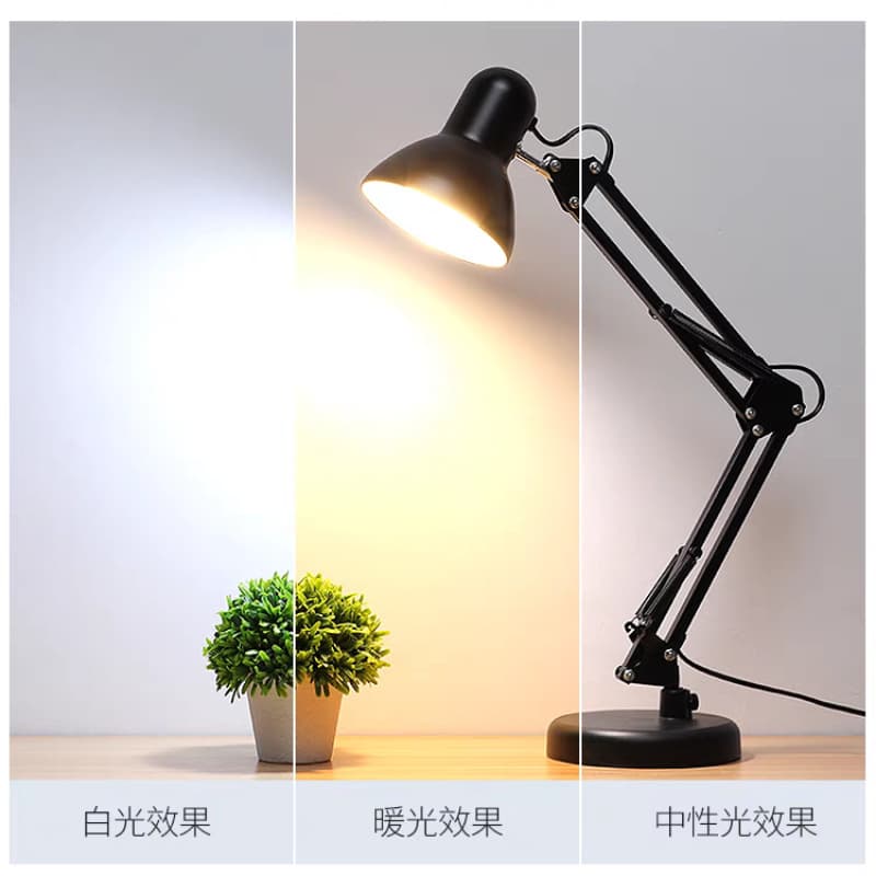 Eye protection desk lamp for study, dedicated to college students dormitory desk, bedroom bedside reading and working home American-style LED lamp 3