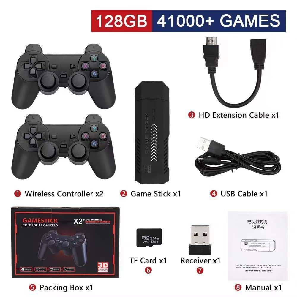 The cross-border popular X2 home game console, the latest upgraded model with cooling holes, wireless controller, 3D classic nostalgic game 5
