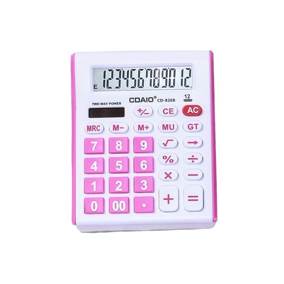 Solar large screen digital display 12-digit scientific calculator office arithmetic business office student desktop supplies 6