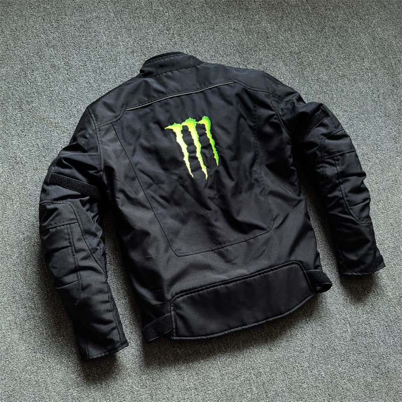 Winter motorcycle riding jacket men's cold-proof and warm motorcycle rider equipment anti-fall and wear-resistant black 3
