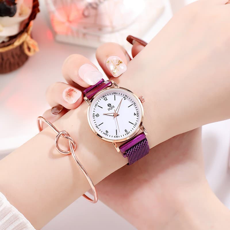 Light luxury quartz French forest style whitening fashionable lady magnet trendy best friend gift forest style high-value watch 7