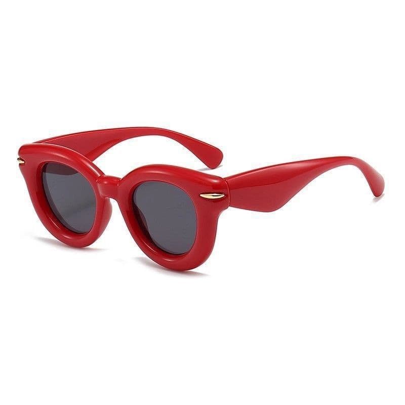 Dopamine pink love sunglasses for women, Korean version of Millennium style Y2K hot girl glasses jelly gummy sunglasses 3