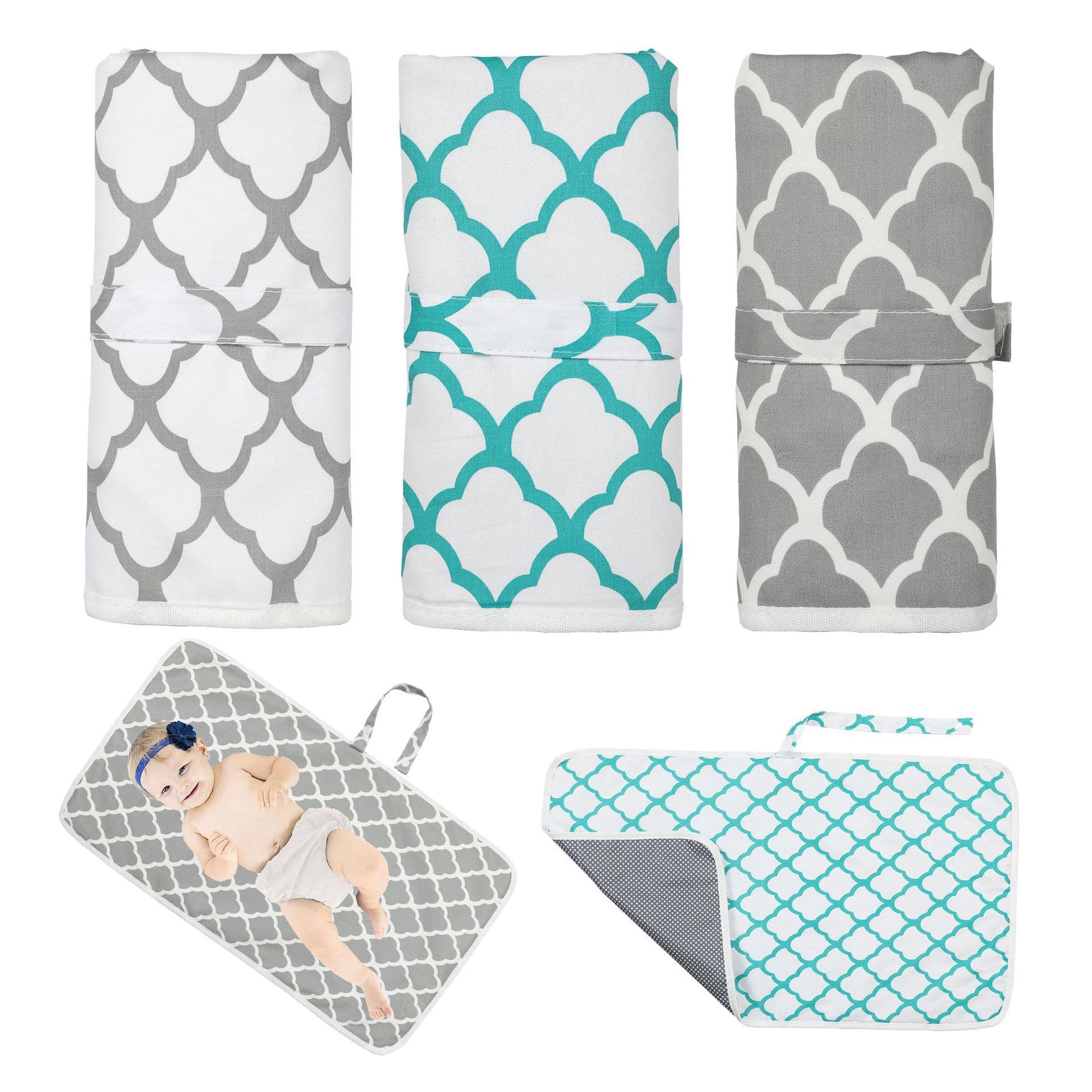 Out-and-out baby changing pad waterproof diaper pad foldable cotton wave Amazon sells maternal and child manufacturer diapers