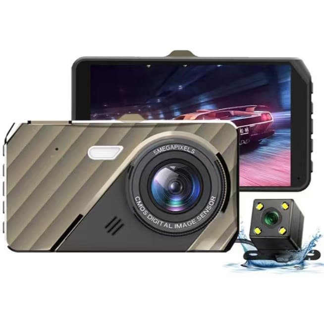 4-inch zinc alloy driving recorder HD dual lens cross-border Vietnam car driving recorder DVR 2