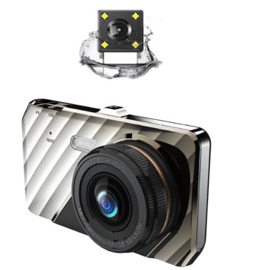 4-inch zinc alloy driving recorder HD dual lens cross-border Vietnam car driving recorder DVR 4