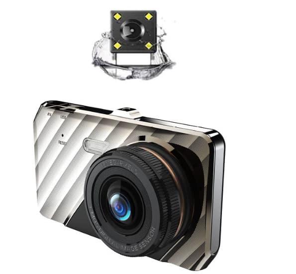 4-inch zinc alloy driving recorder HD dual lens cross-border Vietnam car driving recorder DVR 9