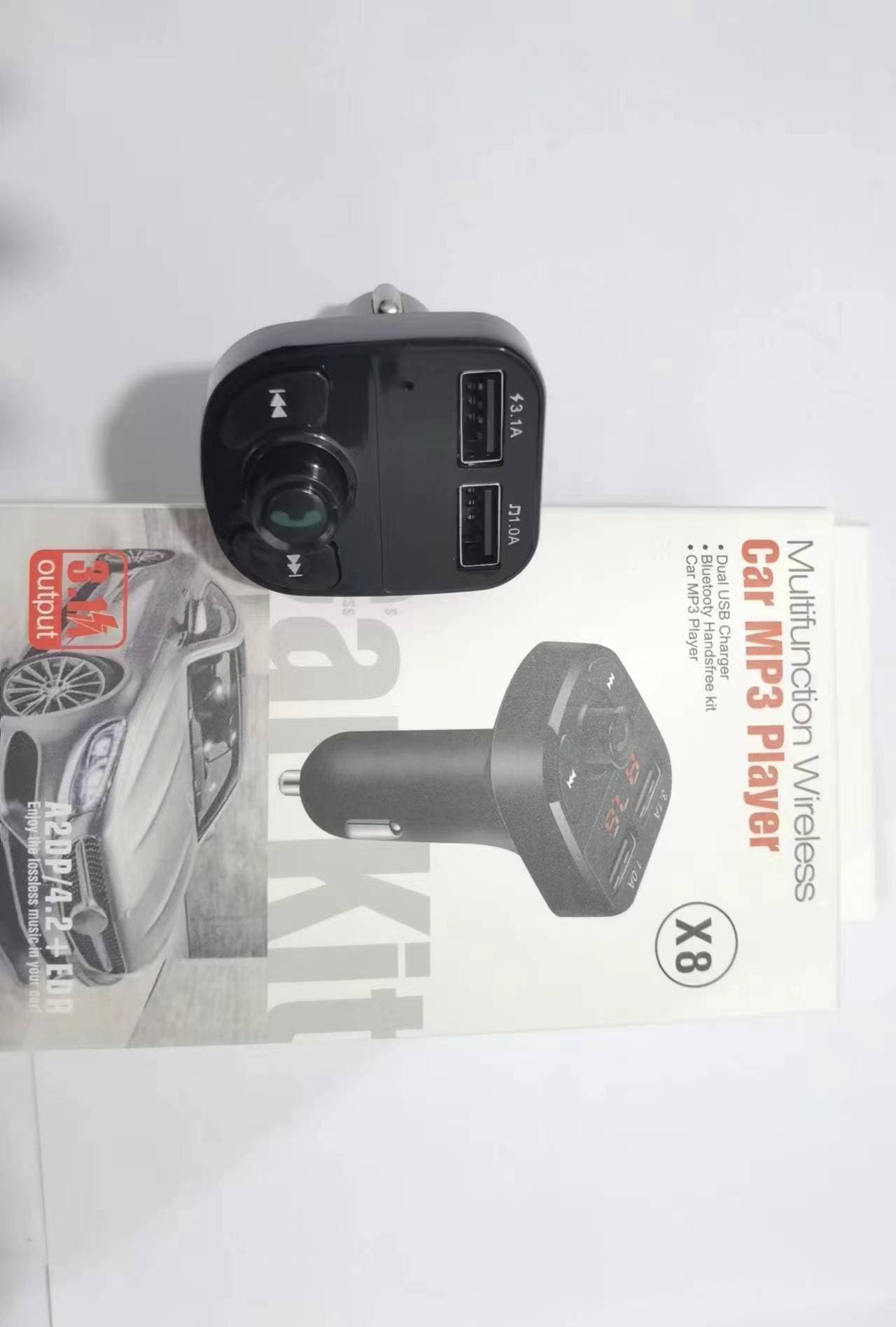 X8 Car MP3 Fast Charging Car Bluetooth 5.0 Hands-Free Car FM Transmitter Car FM Player 10