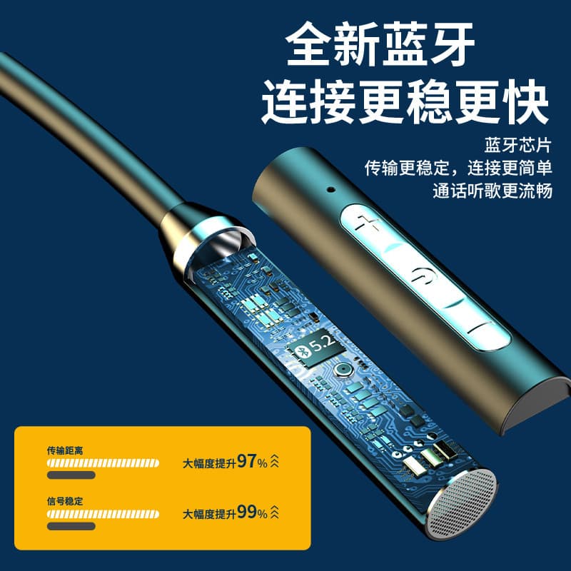 [Key customer link] Bluetooth wireless headset hanging neck sports in-ear neck hanging ultra-long standby manufacturer wholesale 3
