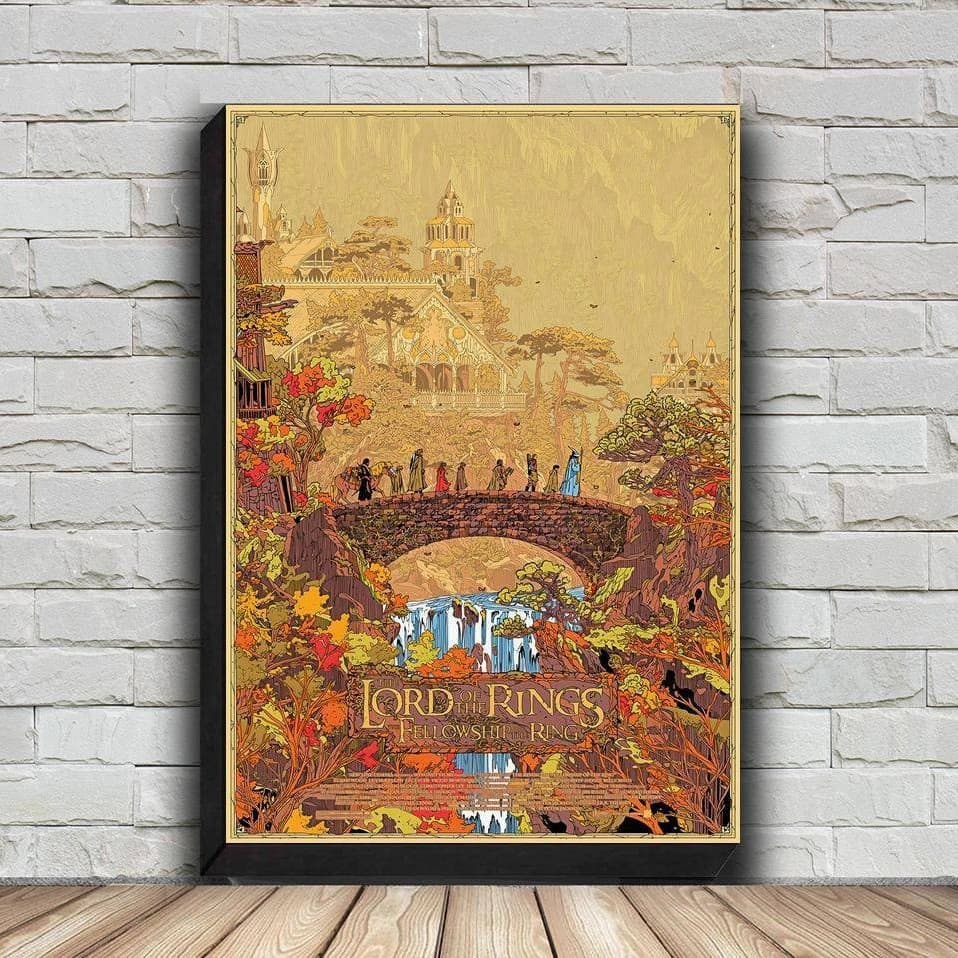 Movie Posters, Fellowship Wall Art, Home Decor Canvas Prints Fantasy Landscape Wall Art