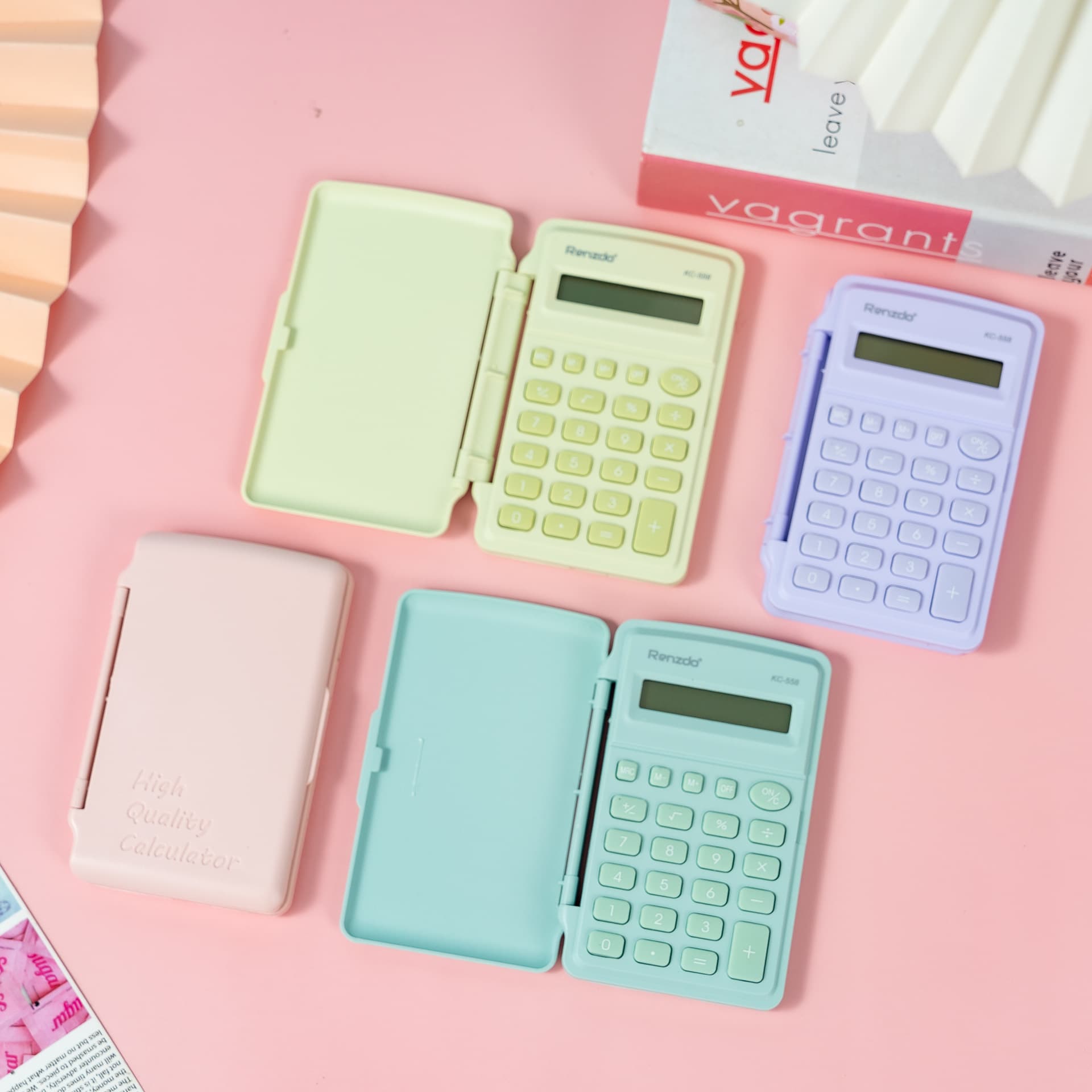Small scientific calculator flip-top handheld mini portable computer silent student problem solving financial office supplies 4