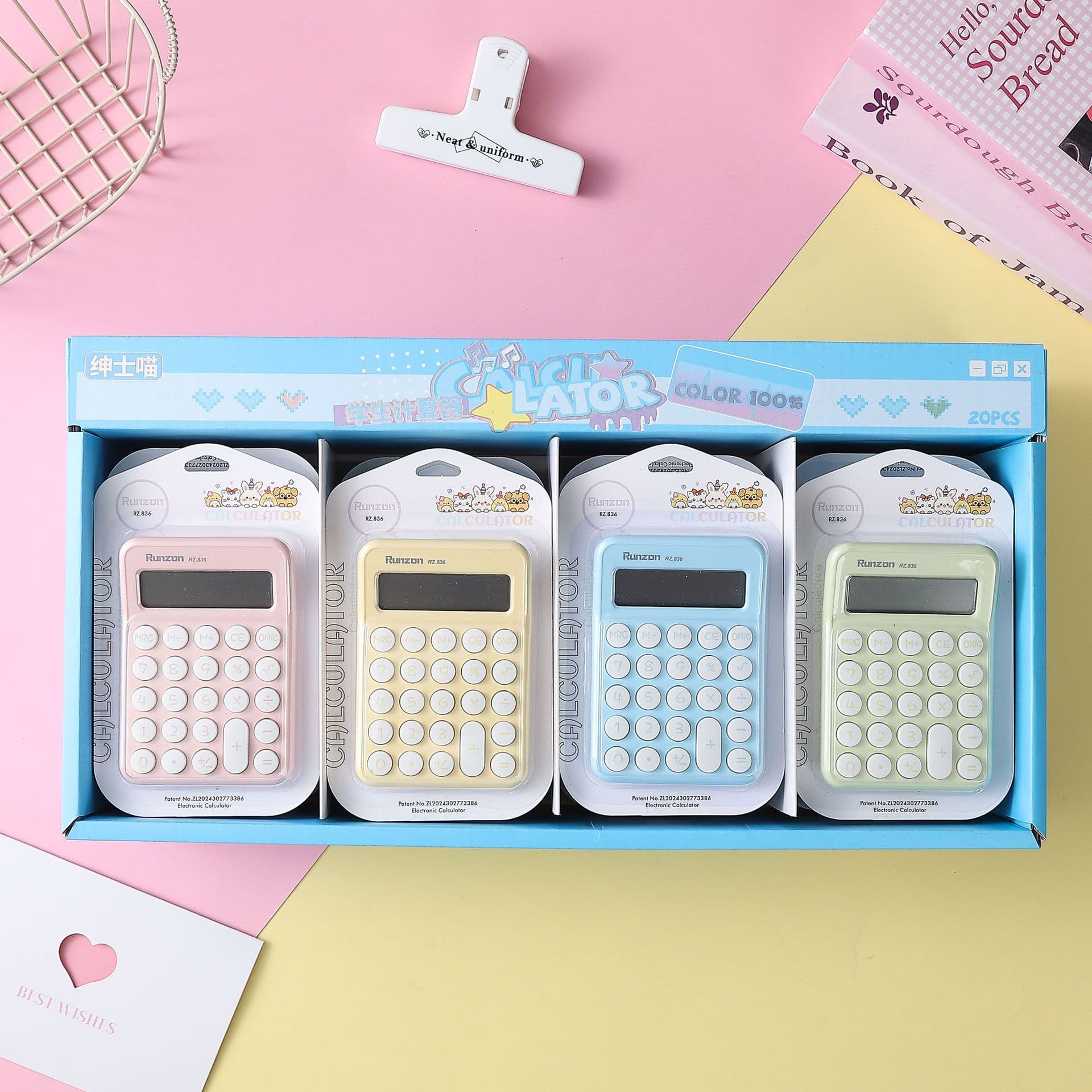 Small scientific calculator flip-top handheld mini portable computer silent student problem solving financial office supplies 10