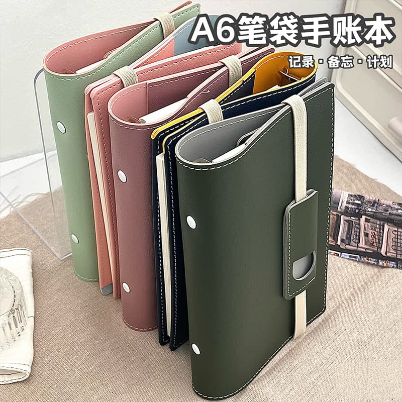 Customized simple creative waterproof pocket notepad A6 multi-functional notebook diary leather-covered notebook 2