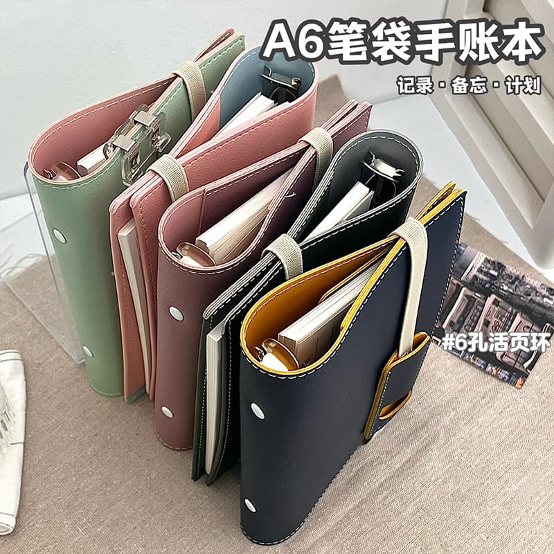 Customized simple creative waterproof pocket notepad A6 multi-functional notebook diary leather-covered notebook 3