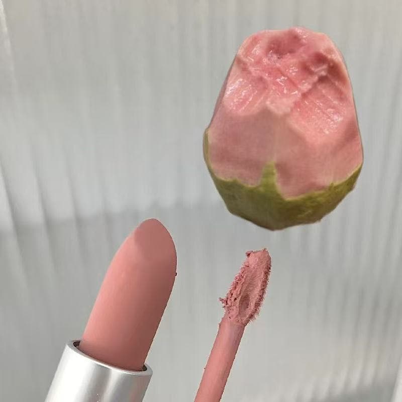 Gentle nude lip glaze! Cream matte matte lip mud, whitening and non-fading student velvet lipstick at affordable price 2