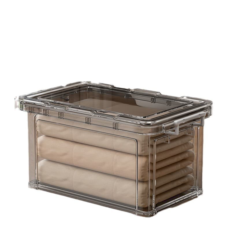 Transparent storage box household plastic storage box wardrobe clothing large capacity toys snacks organizing storage box 6