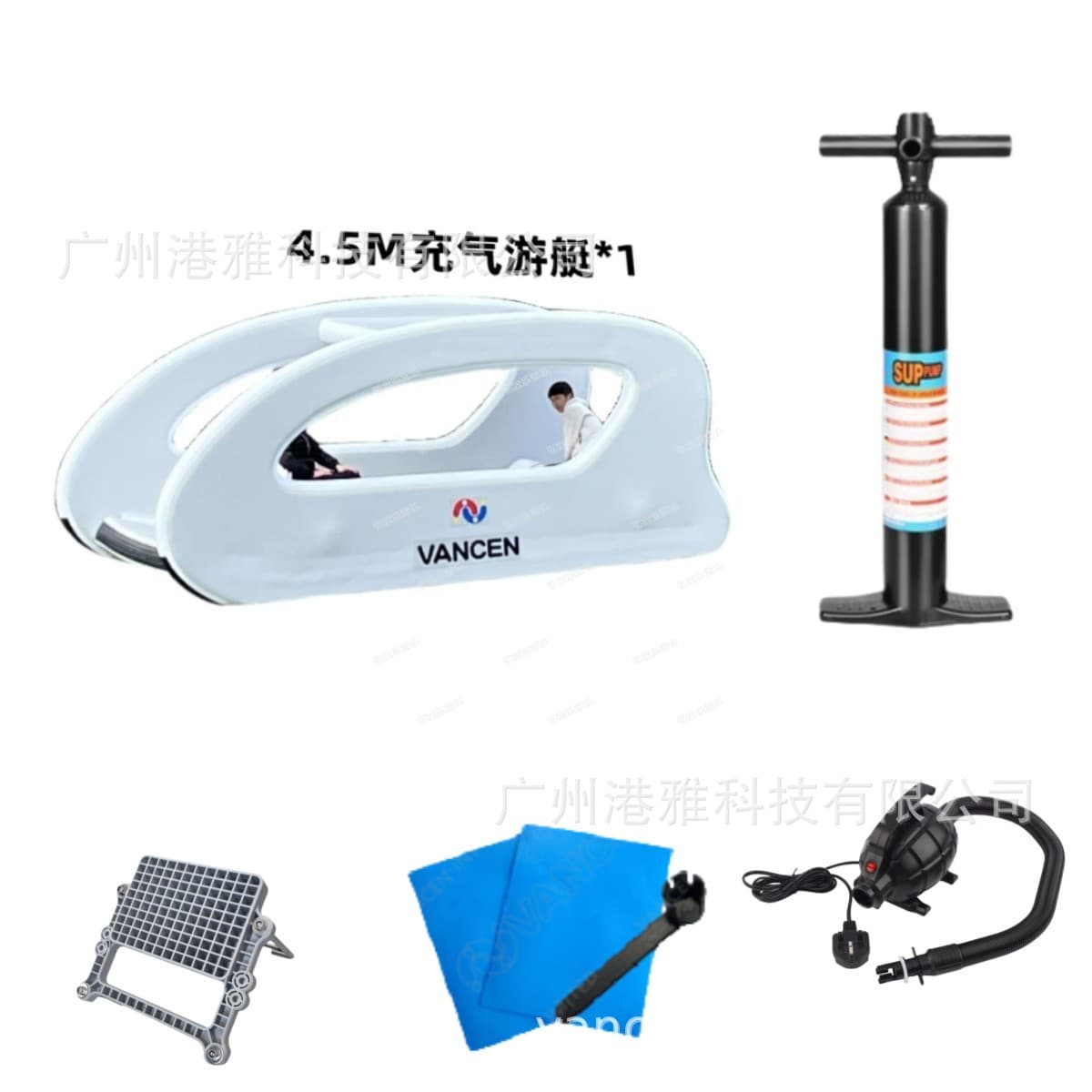 Scenic inflatable yacht portable water inflatable boat solar scenic boat electric light boat sea vacation boat 7