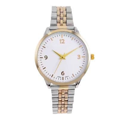 Customized women's watch waterproof quartz analog round easy-to-read business commute versatile steel band women's watch 5
