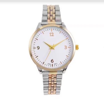 Customized women's watch waterproof quartz analog round easy-to-read business commute versatile steel band women's watch