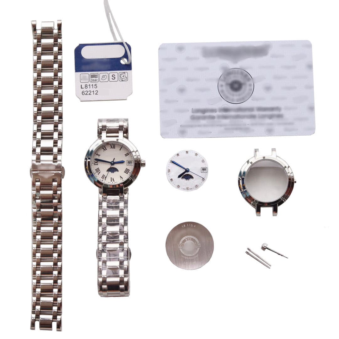 Watch for women, simple temperament, Korean style, high version, waterproof, heart and moon, niche, high-looking, moon phase and stars 30.5mm calendar 6