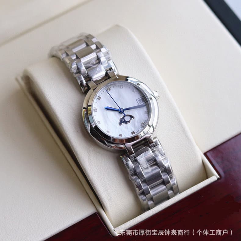 Watch for women, simple temperament, Korean style, high version, waterproof, heart and moon, niche, high-looking, moon phase and stars 30.5mm calendar 9