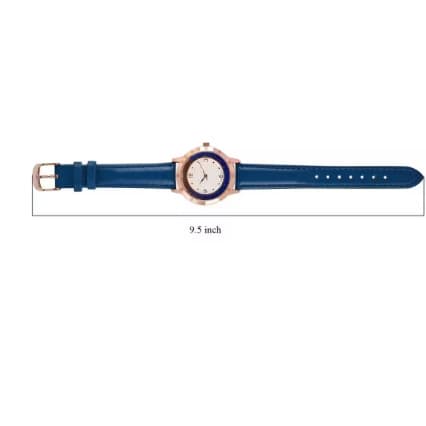 Customized women's watch waterproof quartz analog round easy to read business commuting versatile blue belt women's watch 5
