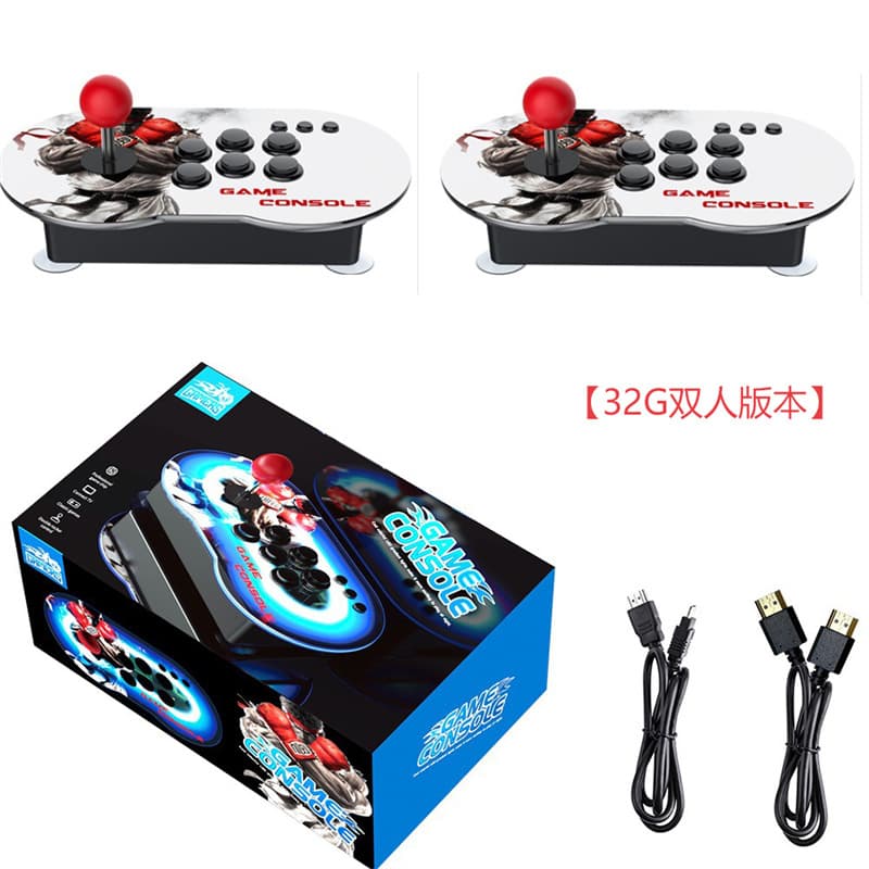 MT6 TV double console game console, joystick double turret, PS1 HD 4K arcade Moonlight Box game 8