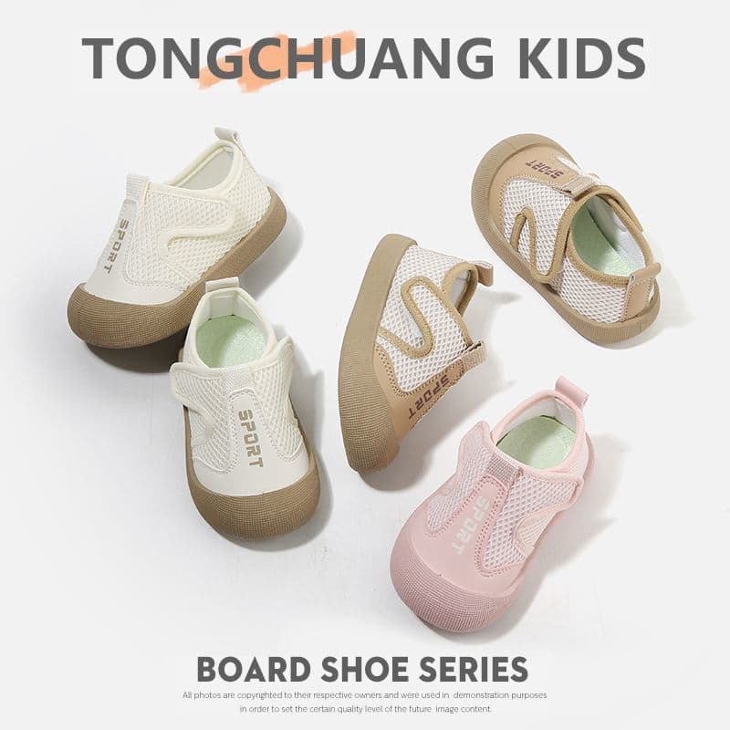 Children's sports mesh shoes, children's breathable dense mesh shoes, spring and summer new baby soft-soled single shoes, toe-cap sneakers, toddler shoes