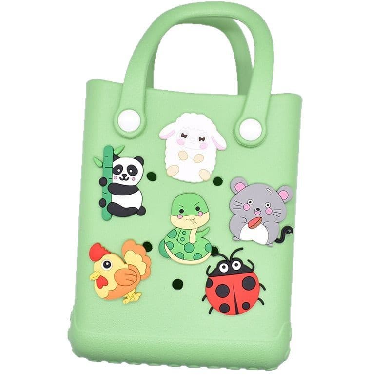Cross-border spot pvc cartoon small animal decorative patch diy accessories cross hole shoe flower accessories customization 6