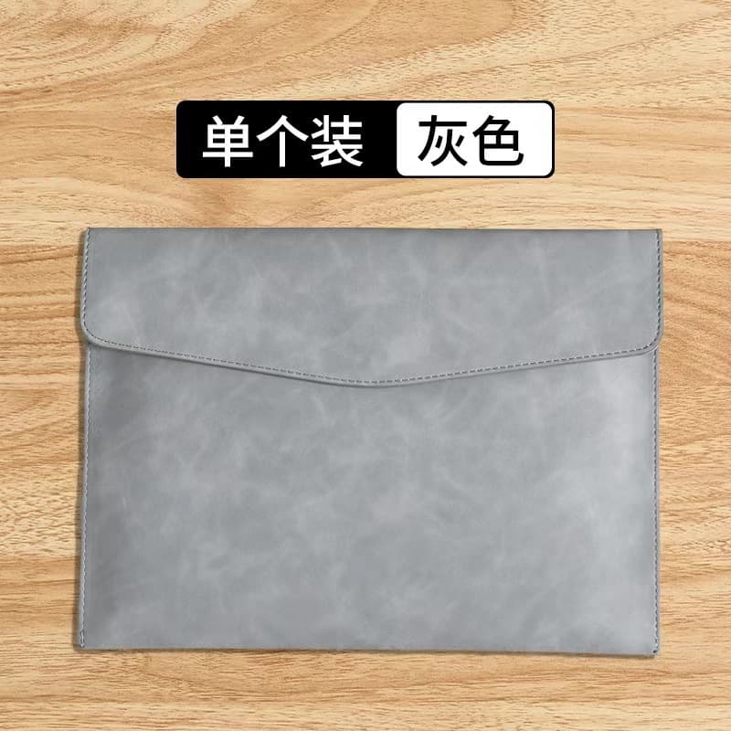 a4 leather file storage bag briefcase simple retro single layer thickened waterproof large capacity business meeting bag 8