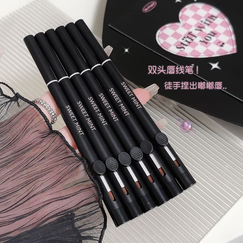 SWEETMINT artist lip liner double-ended lip brush lip pencil all-in-one outlines three-dimensional full lips lip liner 2