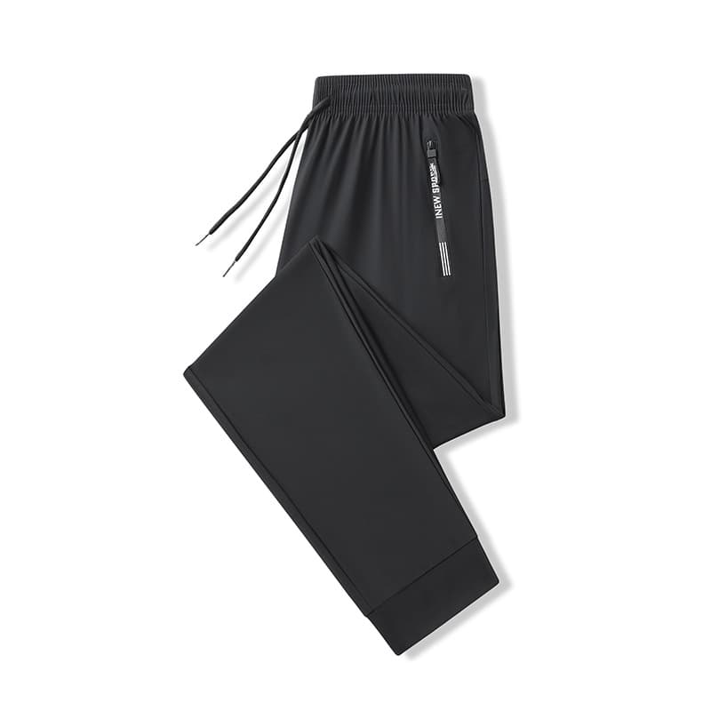 Ultra-thin pants, summer leg-tie men's ice silk pants, breathable casual pants, sports pants, quick-drying pants, men's stretch straight large size 8