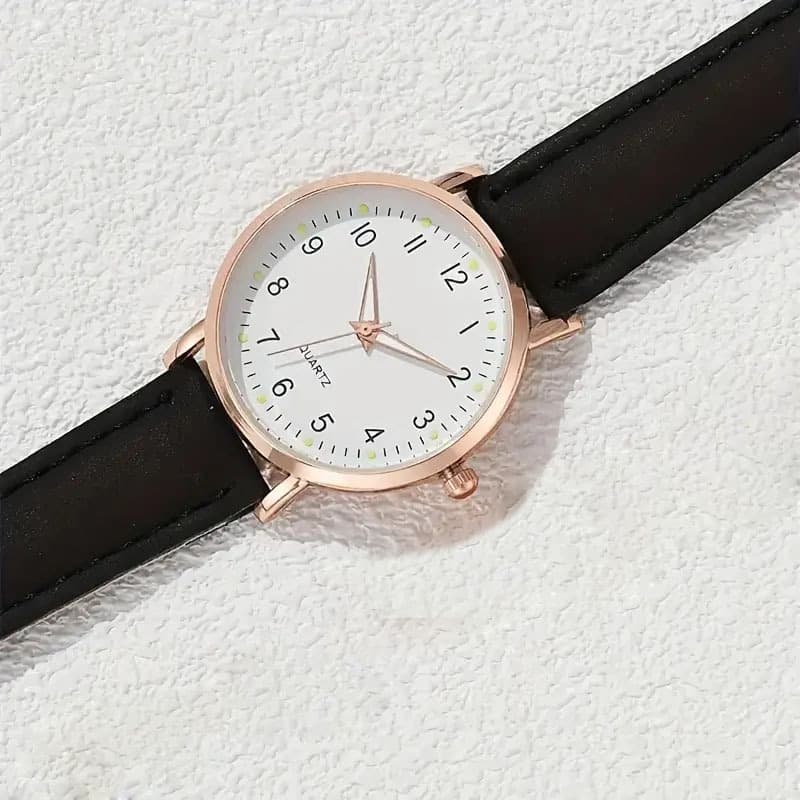 Female student fashion luminous pointer watch small fresh frosted leather casual watch simple digital quartz watch wholesale 5