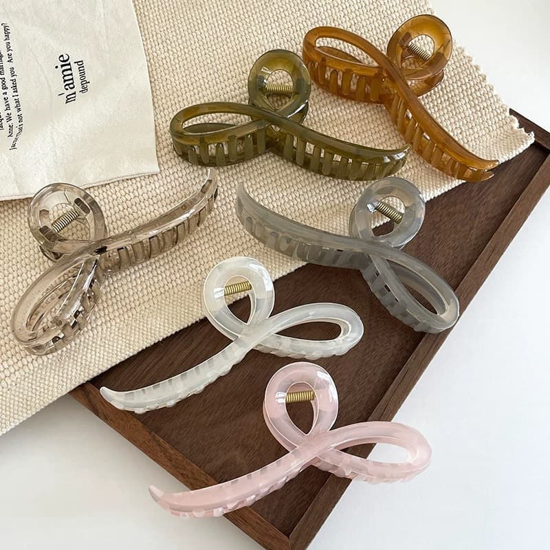 Simple and high-end versatile jelly clip women's back hair clip shark clip new temperament hair clip headwear 2
