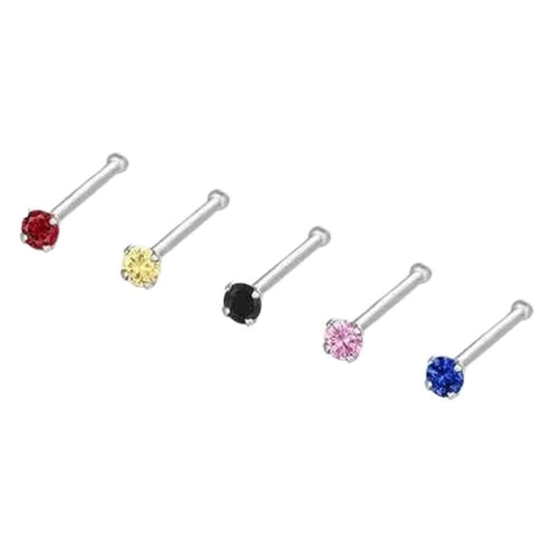 Mini 925-needle four-claw colored diamond, no need to pick out ear piercing ear sticks for sleeping, ins style ear bone exquisite earrings 6