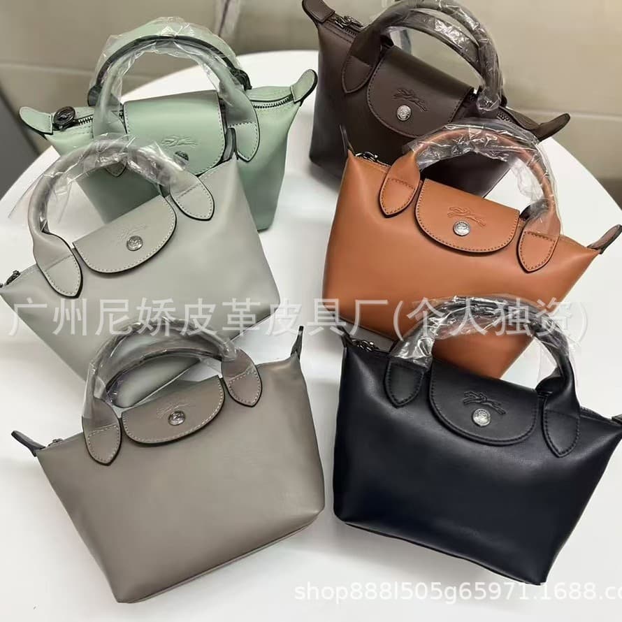 French Longchamp high-quality cowhide mini dumpling bag shoulder portable crossbody bag fashionable casual versatile women's bag trend 5