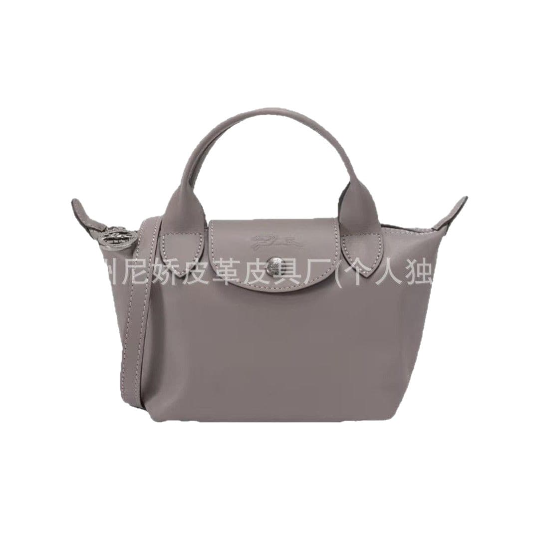 French Longchamp high-quality cowhide mini dumpling bag shoulder portable crossbody bag fashionable casual versatile women's bag trend 6