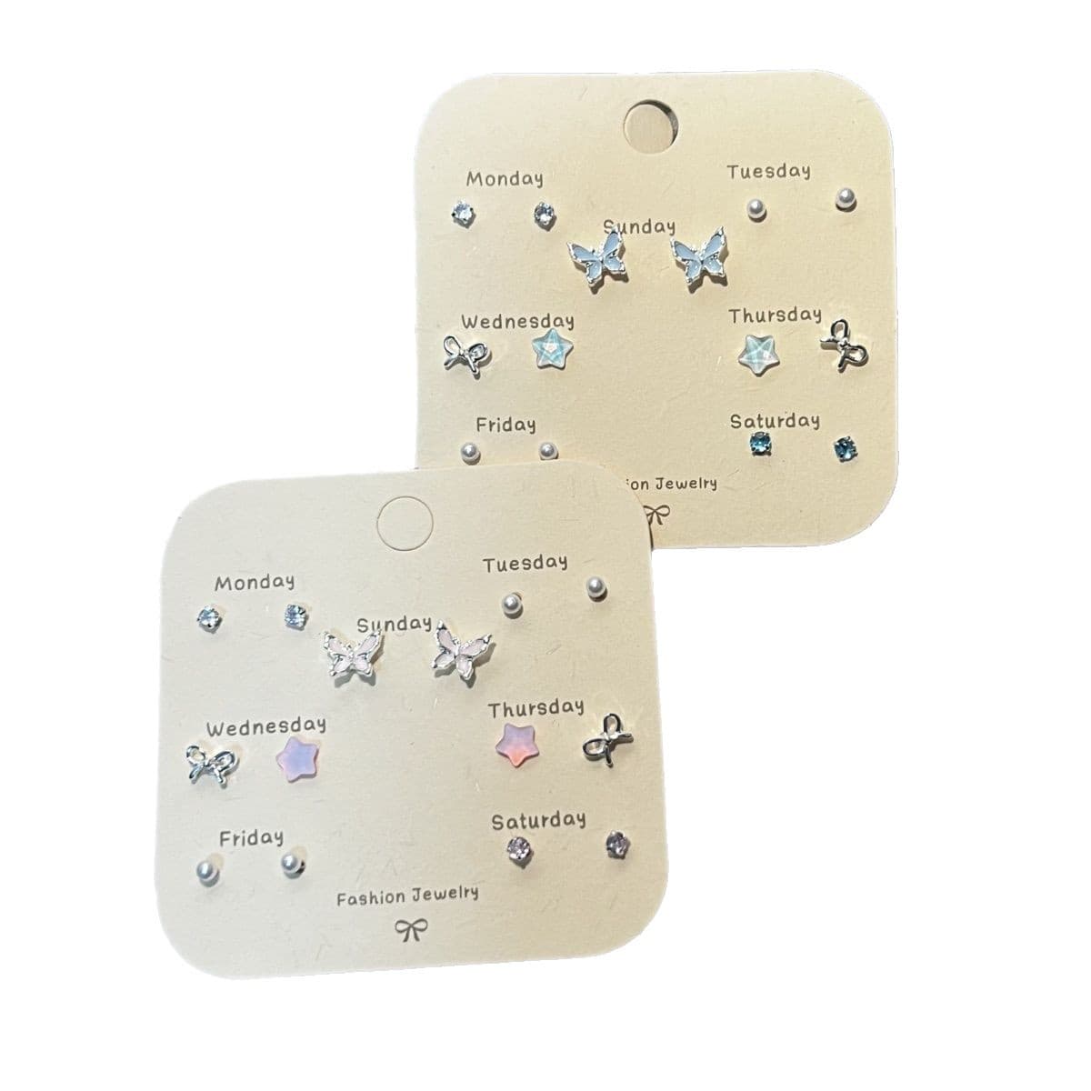 Kasuga Forest Sweet Butterfly Earring Set Wholesale Small Fresh Elegant Cute Compact Versatile Pearl Earrings for Women 6