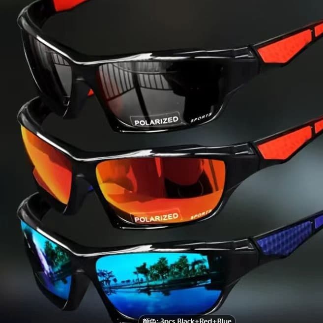 Cross-border men's polarized sunglasses colorful film outdoor night vision driver driving sunglasses cycling sports glasses goggles 2