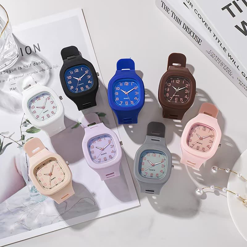 Student popular high-looking square watch ins college style fashion watch simple and trendy student men's and women's watch 2