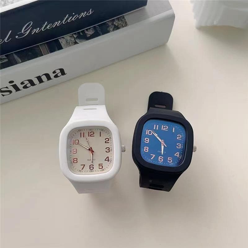 Student popular high-looking square watch ins college style fashion watch simple and trendy student men's and women's watch 4