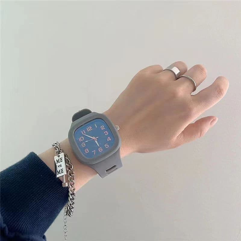 Student popular high-looking square watch ins college style fashion watch simple and trendy student men's and women's watch 8