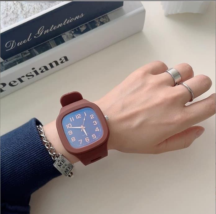 Student popular high-looking square watch ins college style fashion watch simple and trendy student men's and women's watch 9