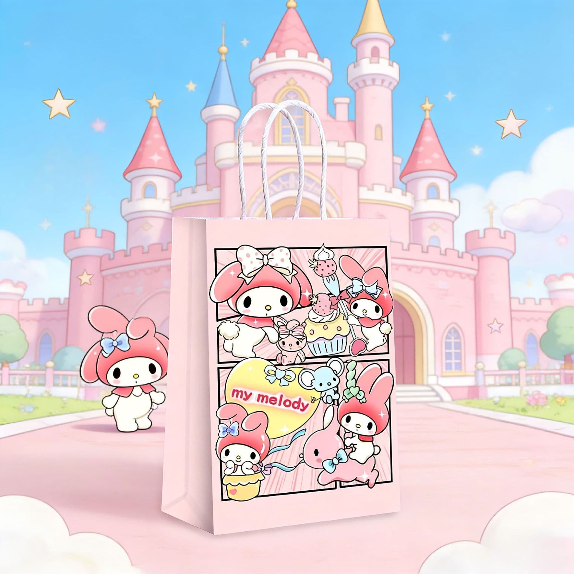 Sanrio Kuromi handbag children's souvenir gift bag school entrance banquet gift packaging paper bag environmentally friendly paper bag 5